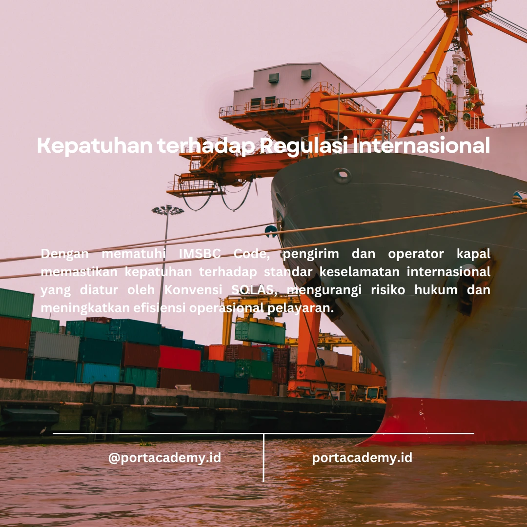 Diklat Penanganan & Pengangkutan Barang Curah Padat Di Pelabuhan (IMSBC Code) Port Academy https://portacademy.id/program/imsbc-code/
