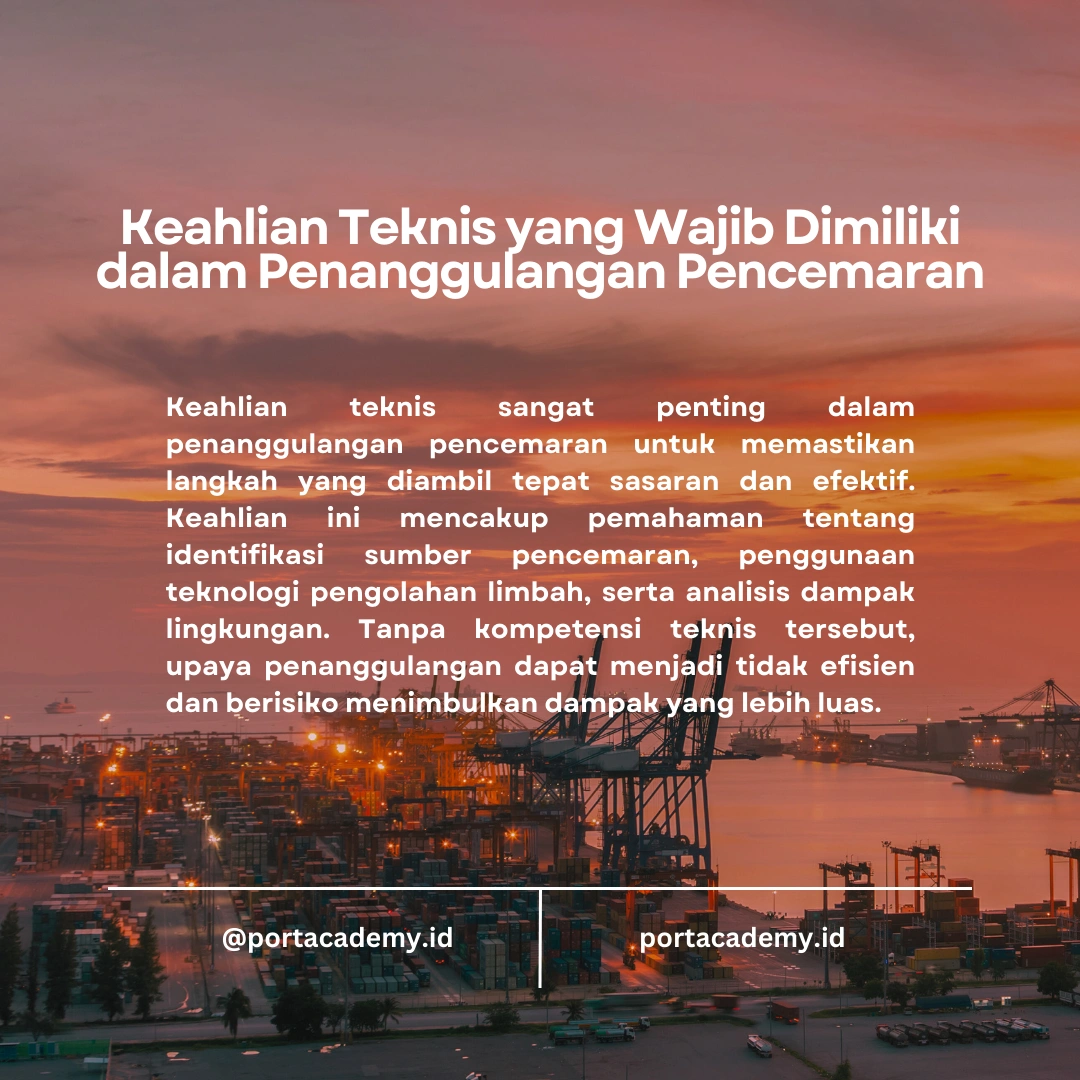 Keahlian yang Diperlukan untuk Penanggulangan Pencemaran