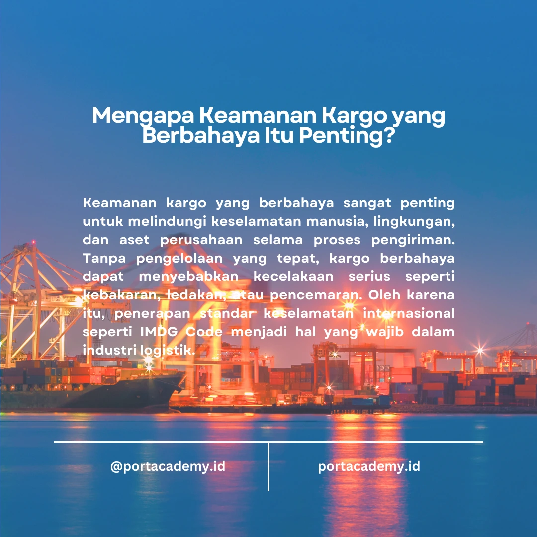 Panduan Keamanan untuk Kargo Berbahaya sesuai IMDG Code