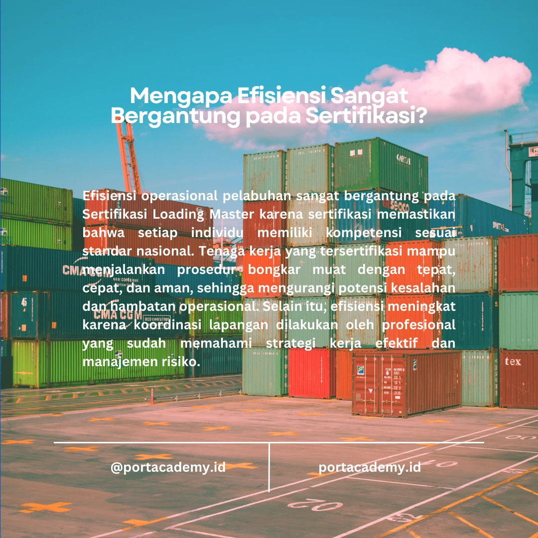Loading Master Penting untuk Meningkatkan Efisiensi Operasional Pelabuhan