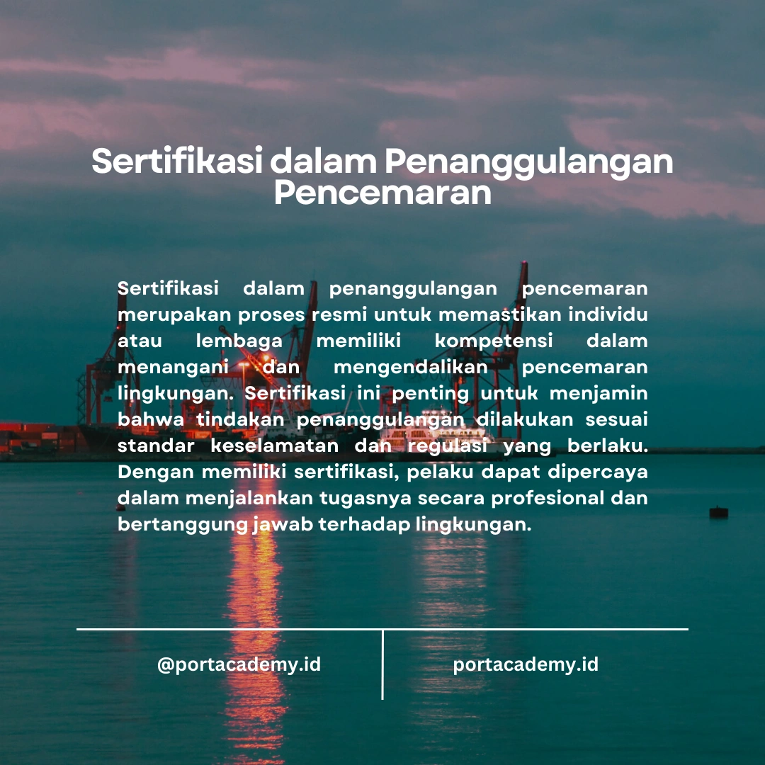 Peran Personil Penanggulangan Pencemaran Tingkat 1