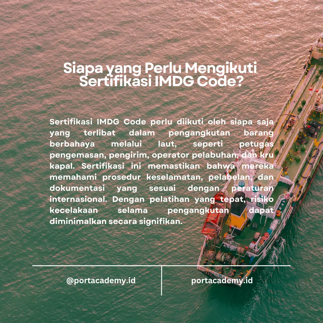 Panduan untuk Pelatihan Sertifikasi IMDG Code