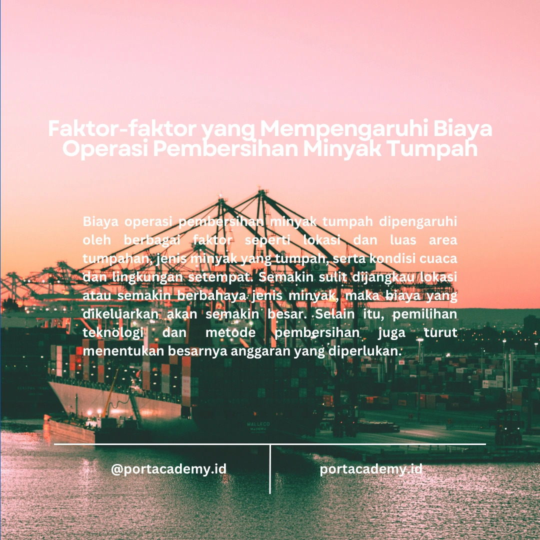 Cara Menghitung Biaya Operasi Pembersihan Minyak Tumpah