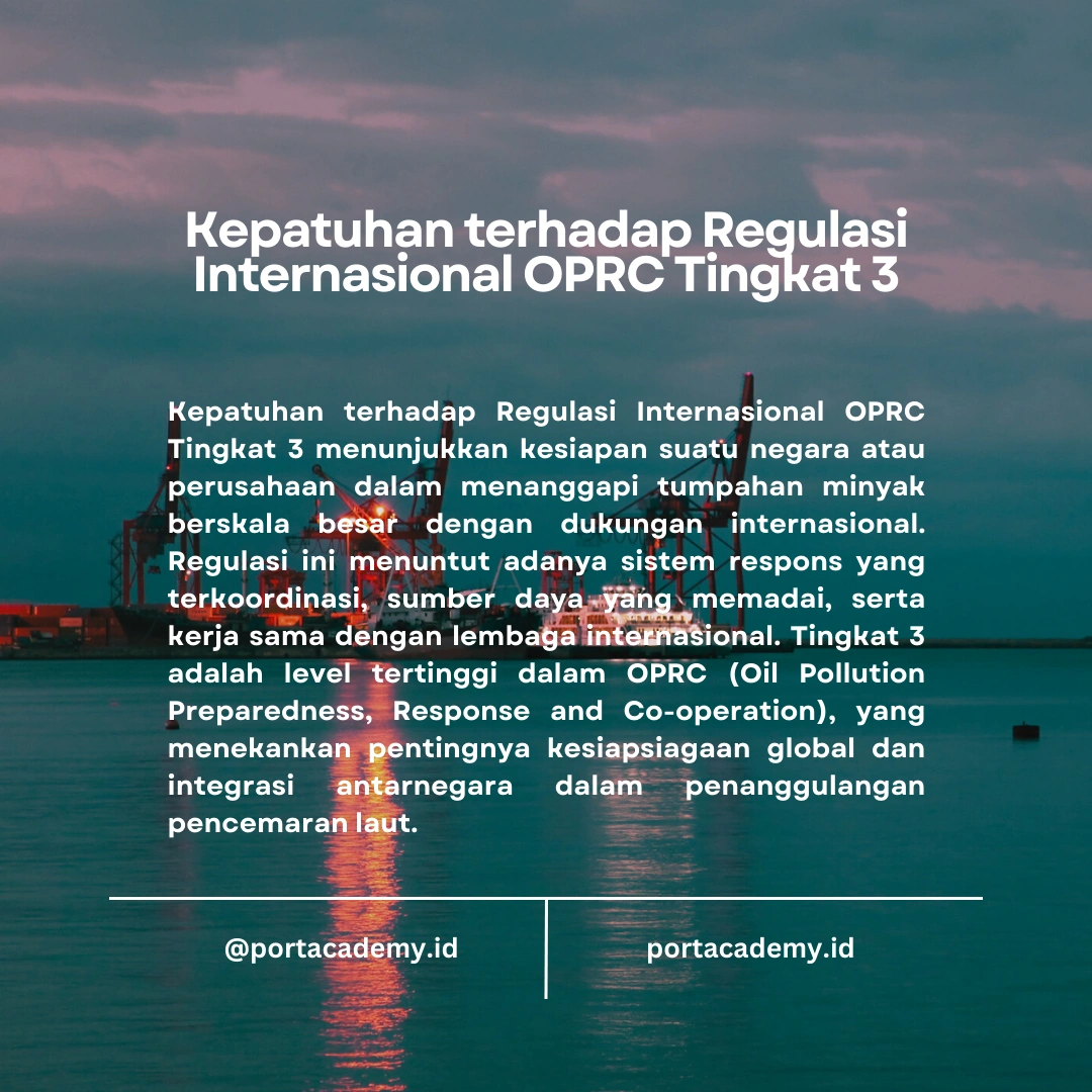 Pelatihan dan Sertifikasi OPRC Tingkat 3