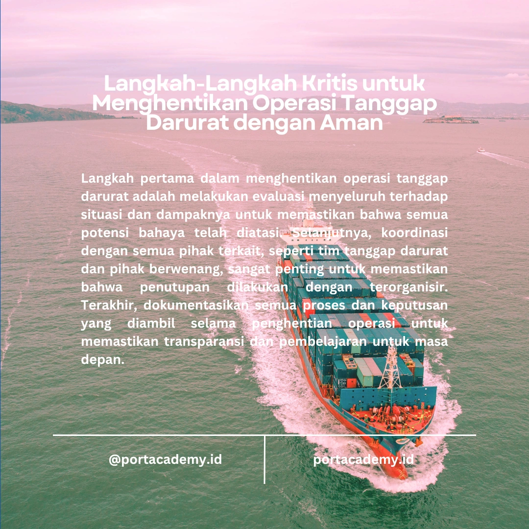 Prosedur Penghentian Operasi Tanggap Darurat (Termination of Response)