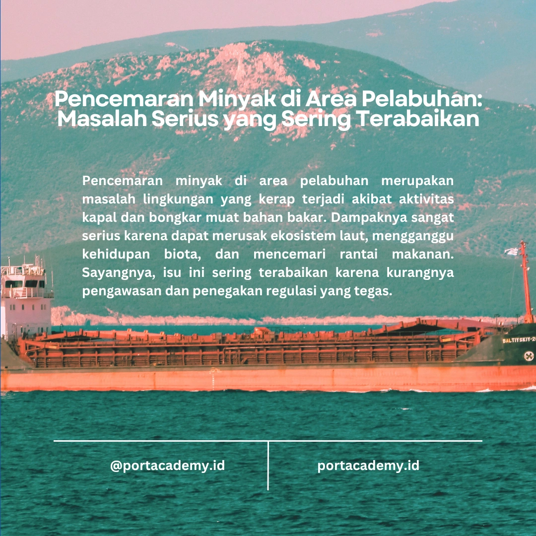 Cara Mengelola Pencemaran Minyak di Area Pelabuhan dan Perairan Dangkal