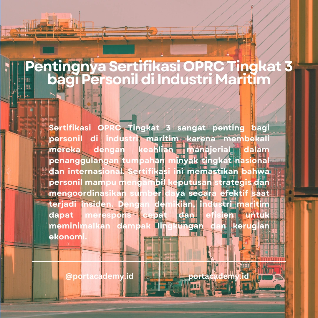 Pelatihan dan Sertifikasi OPRC Tingkat 3
