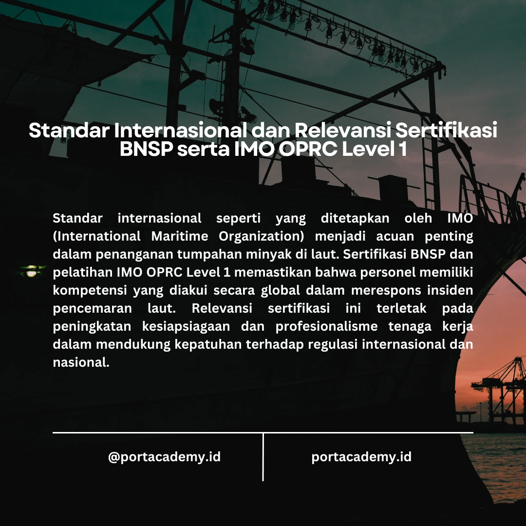 Tugas dan Tanggung Jawab Personil Penanggulangan Pencemaran Tingkat 1