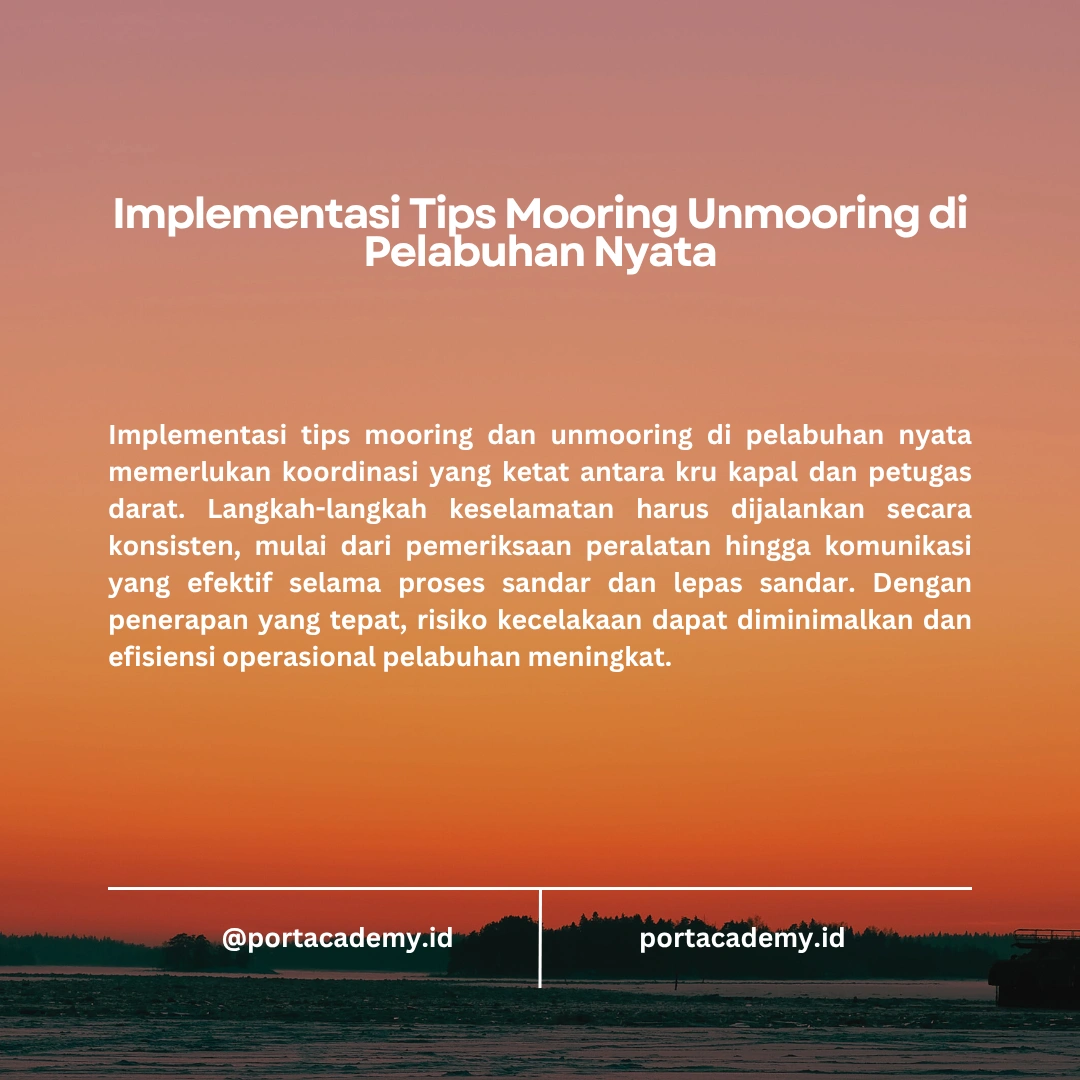 Tips Menghindari Risiko dalam Mooring dan Unmooring