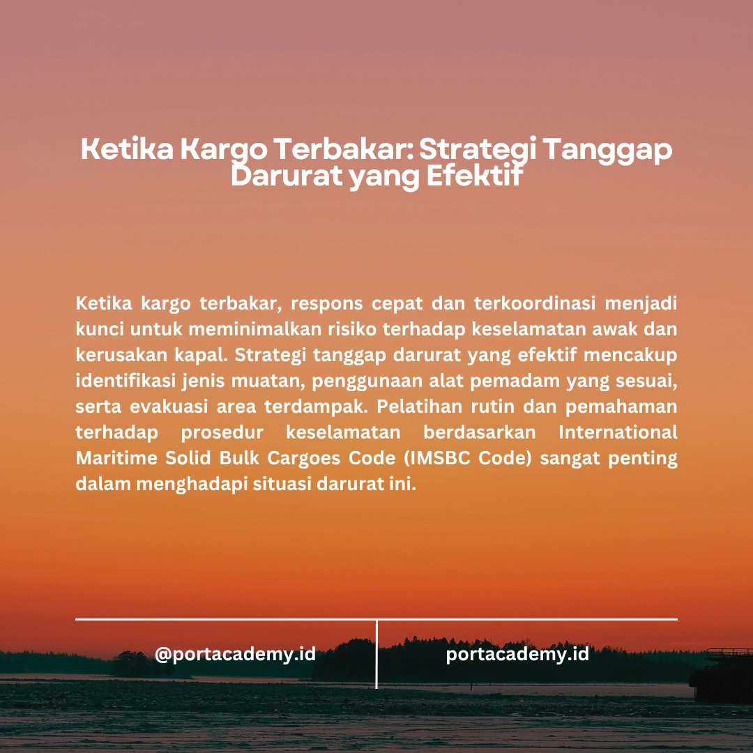 Cara Menangani Kargo Curah yang Mudah Terbakar