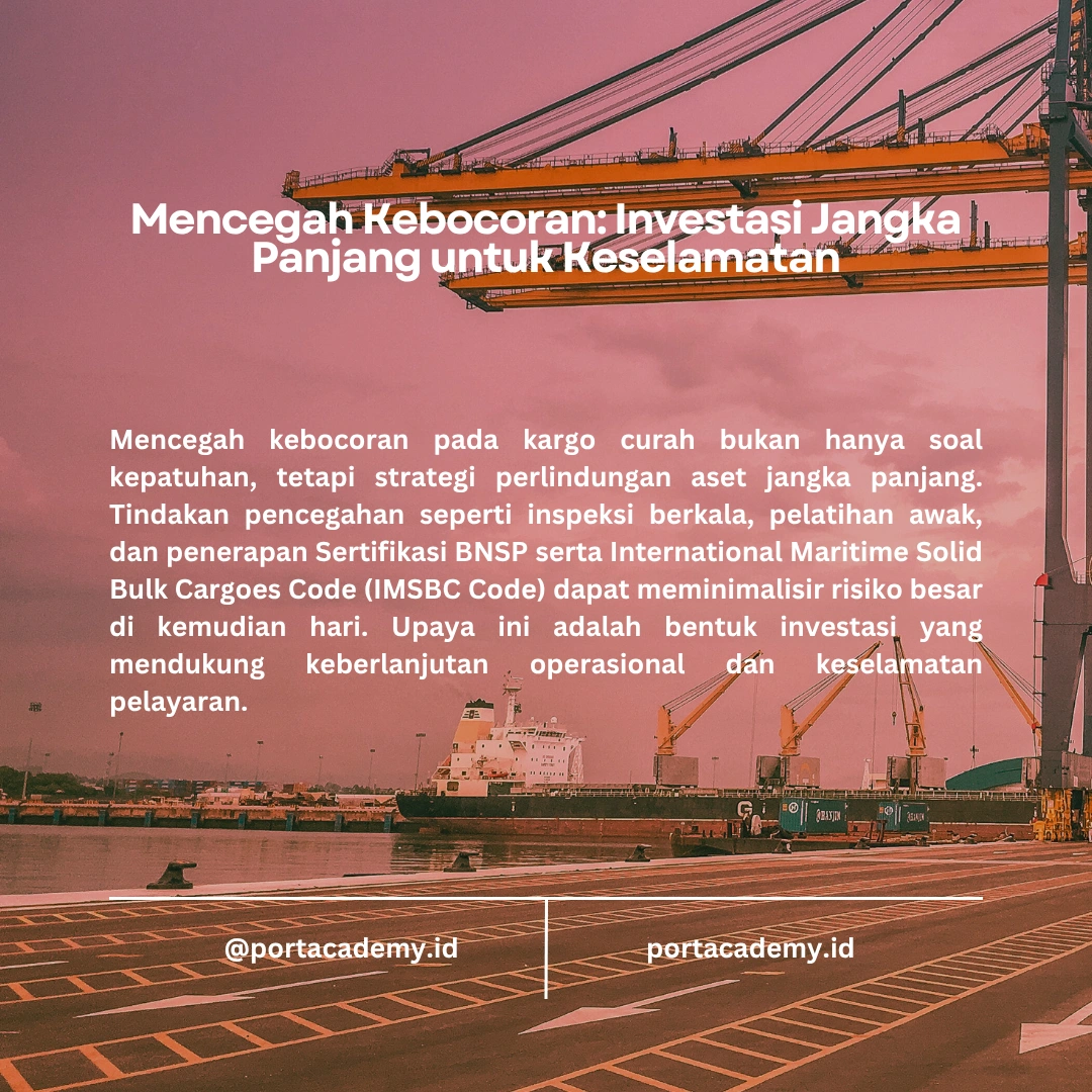 Langkah Menangani Kebocoran pada Kargo Curah