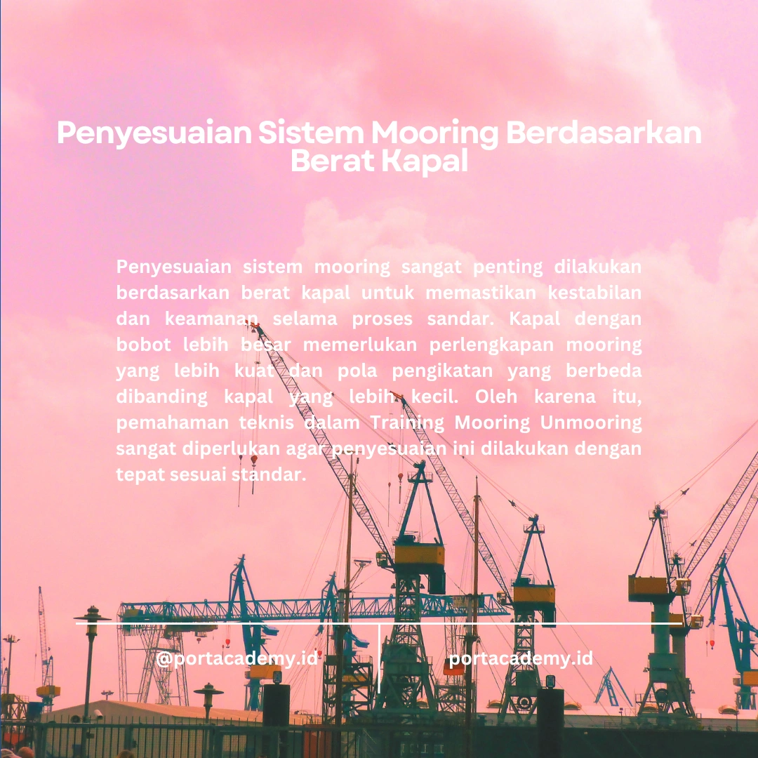 Pengaruh Berat Kapal dalam Pengaturan Mooring