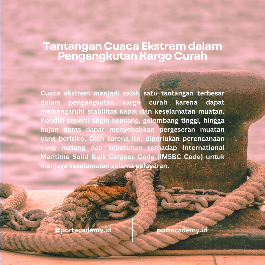 Mengelola Kargo Curah dalam Cuaca Ekstrem sesuai IMSBC