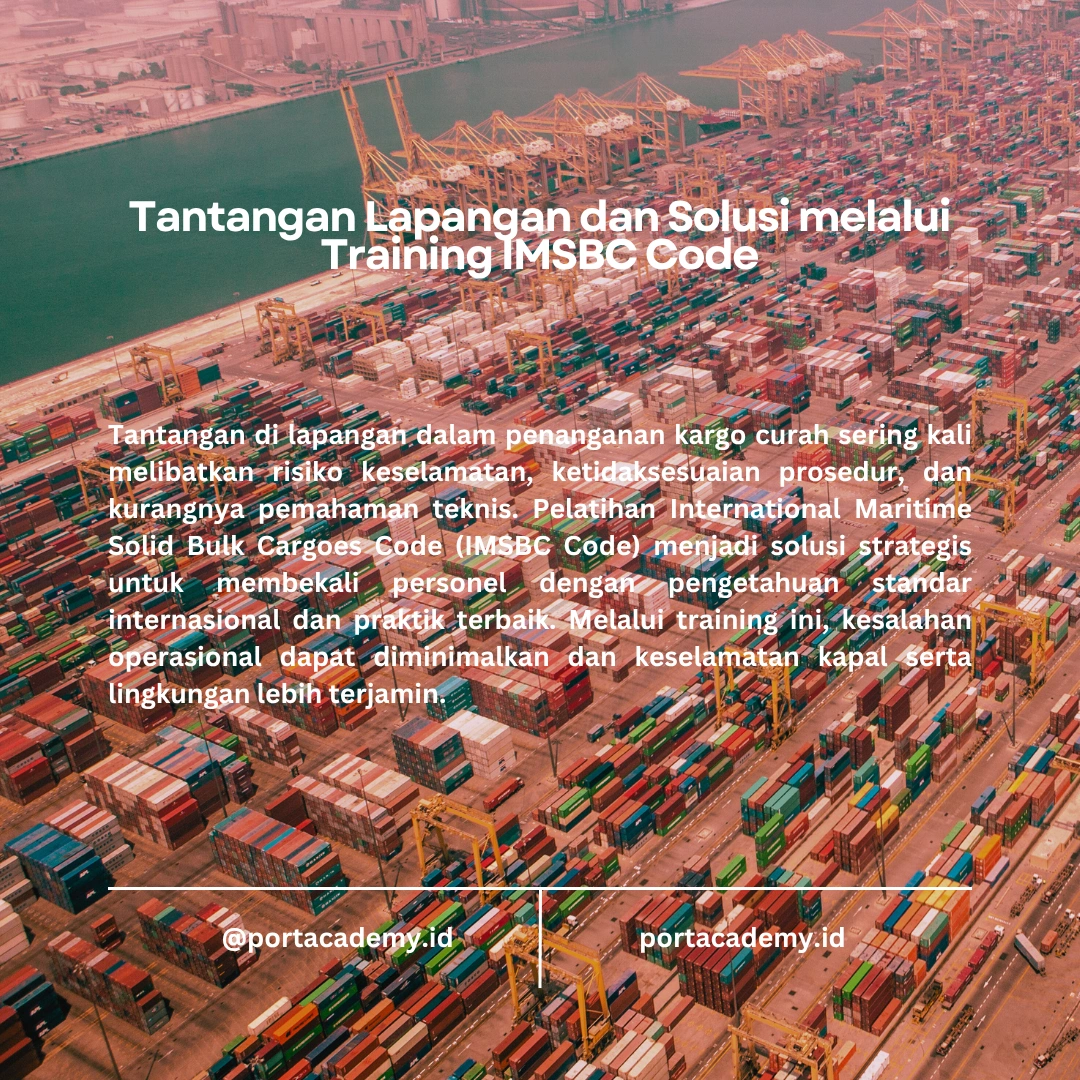 Peran Pelatihan IMSBC Code dalam Keselamatan Kapal