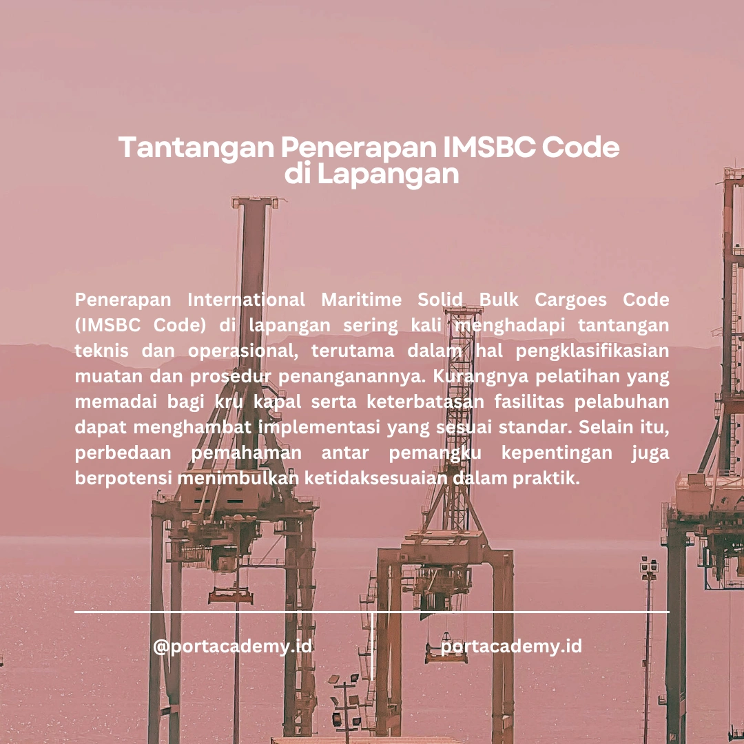 Bagaimana Memastikan Kepatuhan IMSBC Code di Kapal