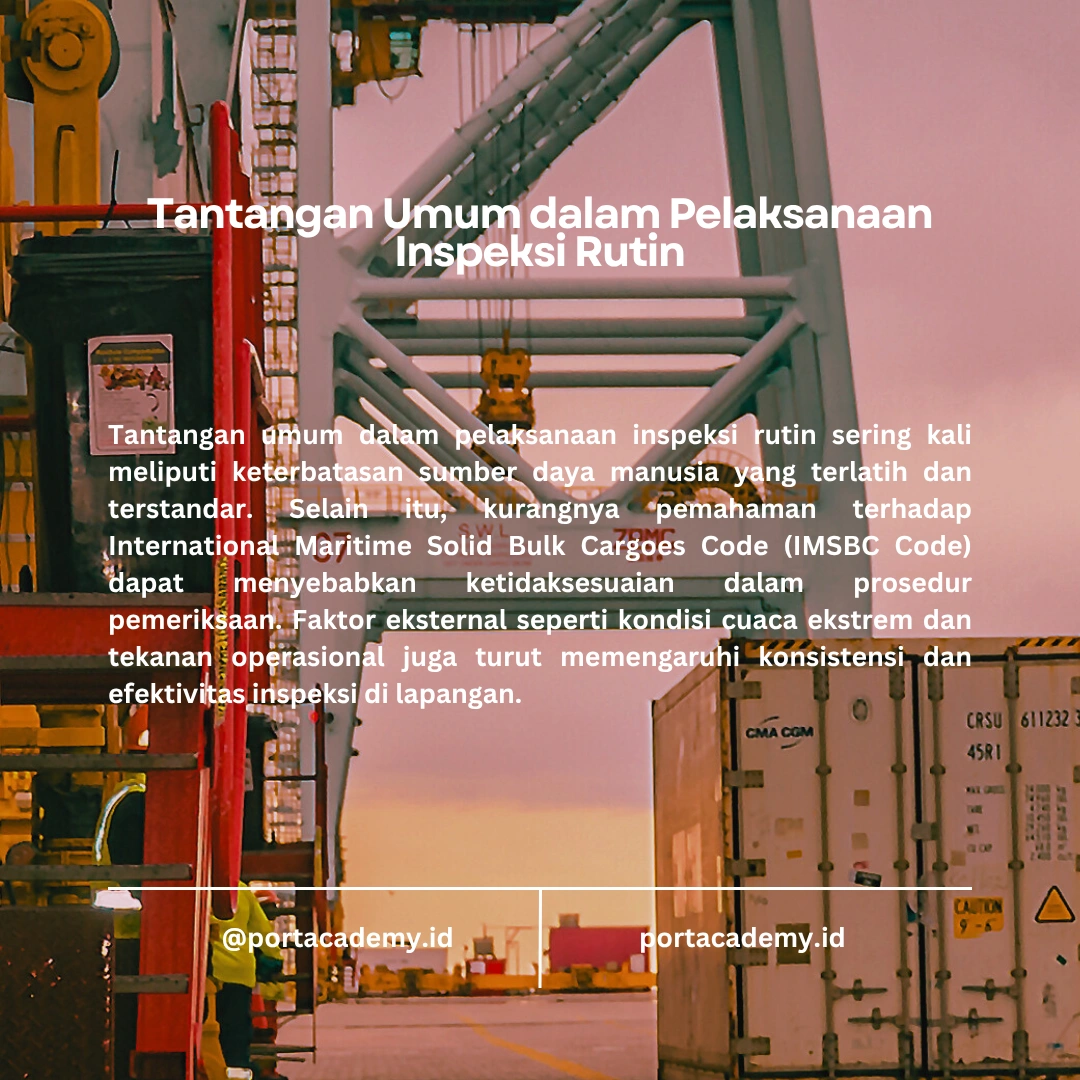 Pentingnya Inspeksi Rutin sesuai IMSBC Code