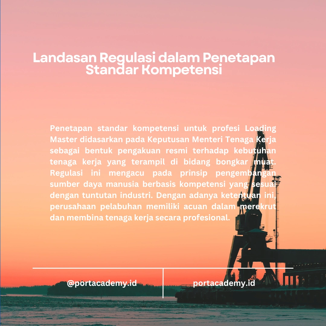 Keputusan Menteri Tenaga Kerja tentang Standar Kompetensi Loading Master