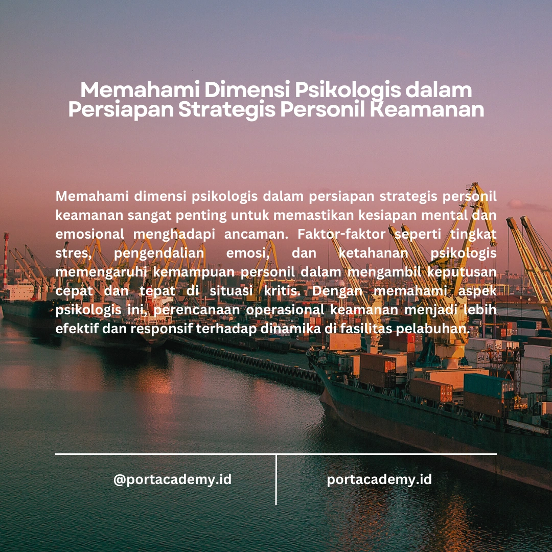 Persiapan Personil Keamanan untuk Menanggapi Ancaman di Fasilitas Pelabuhan
