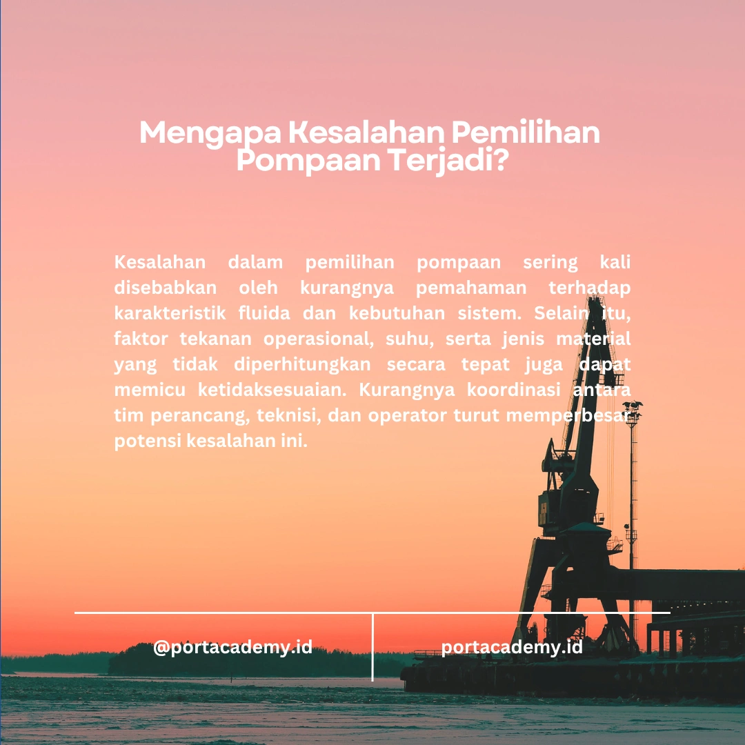 Kesalahan dalam Pemilihan Pompaan dan Cara Mengatasinya