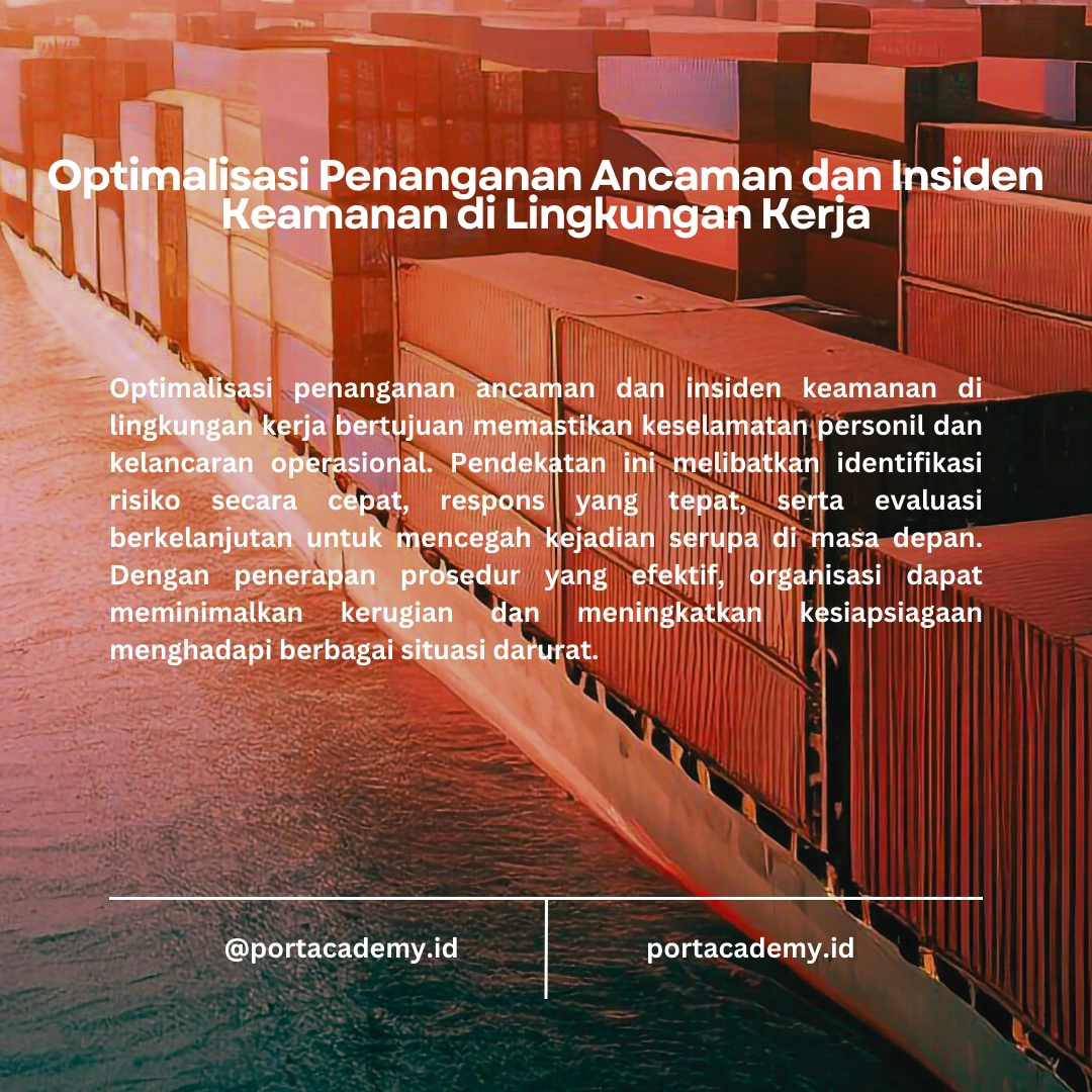 Langkah-Langkah Keamanan yang Harus Dijalankan oleh Setiap Personil Fasilitas Pelabuhan
