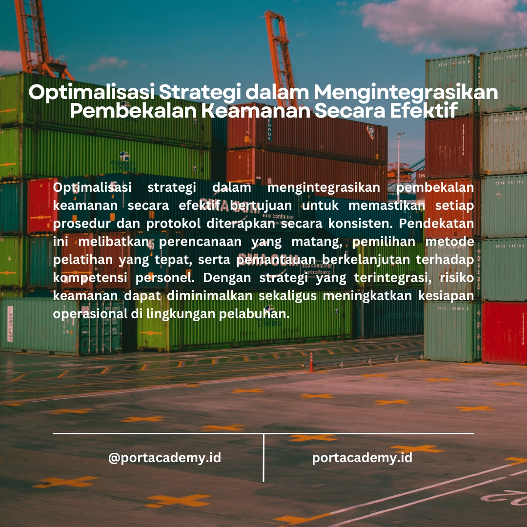 Pembekalan Kompetensi Keamanan Maritim melalui Program Diklat IMO Model Course 3.24