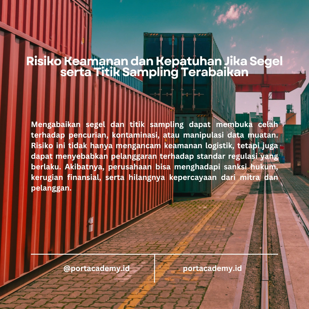Cara Memastikan Segel dan Sampling Point dalam Kondisi Aman