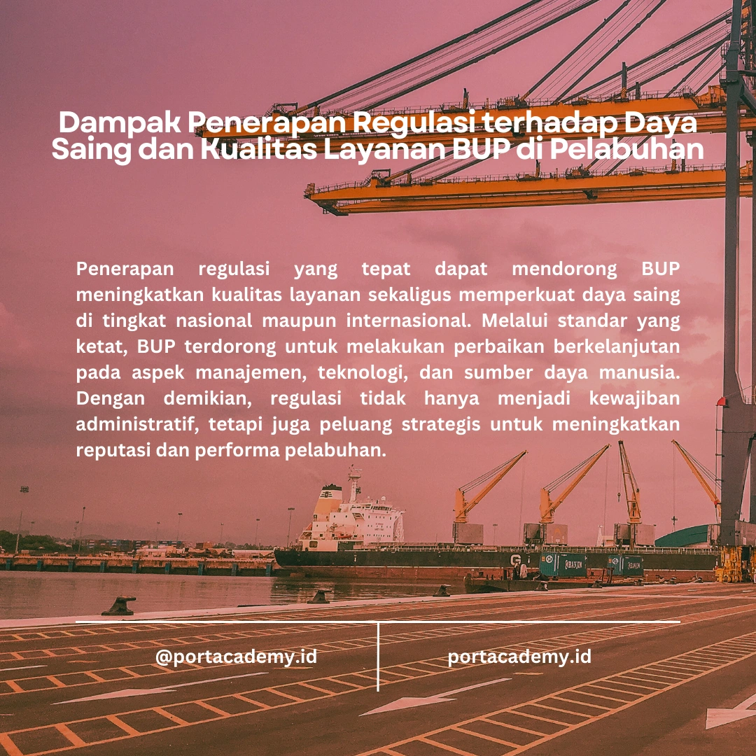 Pengaruh Regulasi terhadap Operasi BUP di Pelabuhan