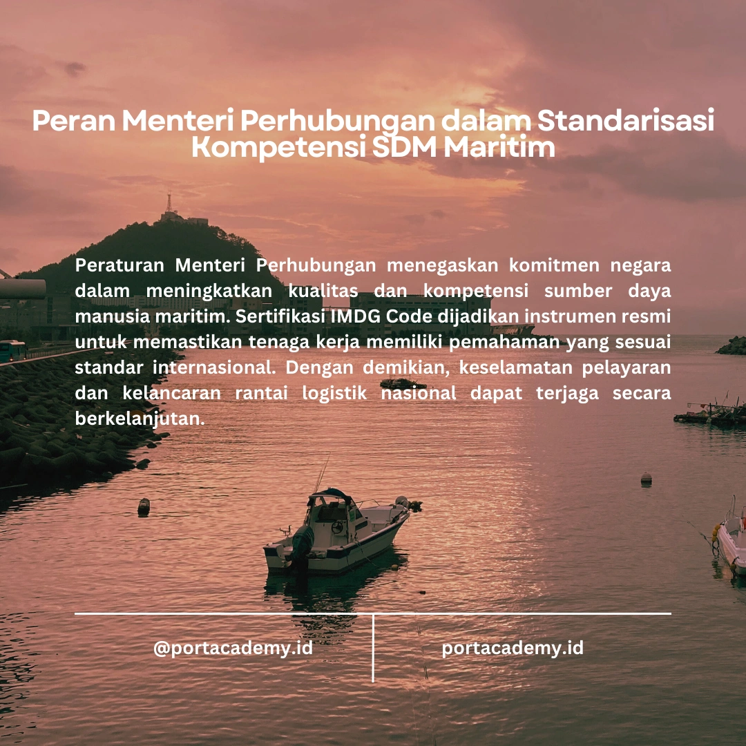 Peraturan Menteri Perhubungan tentang Sertifikasi IMDG Code
