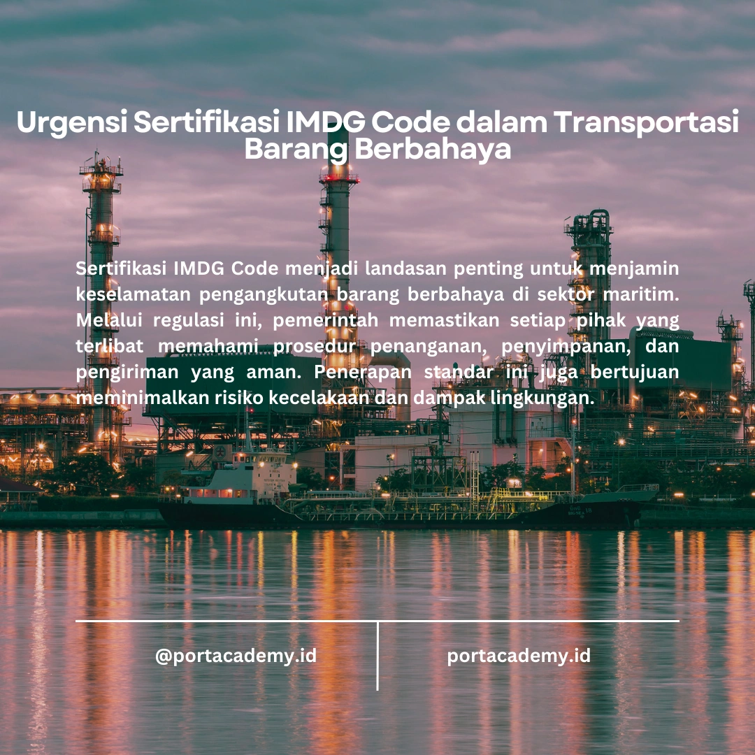 Peraturan Menteri Perhubungan tentang Sertifikasi IMDG Code