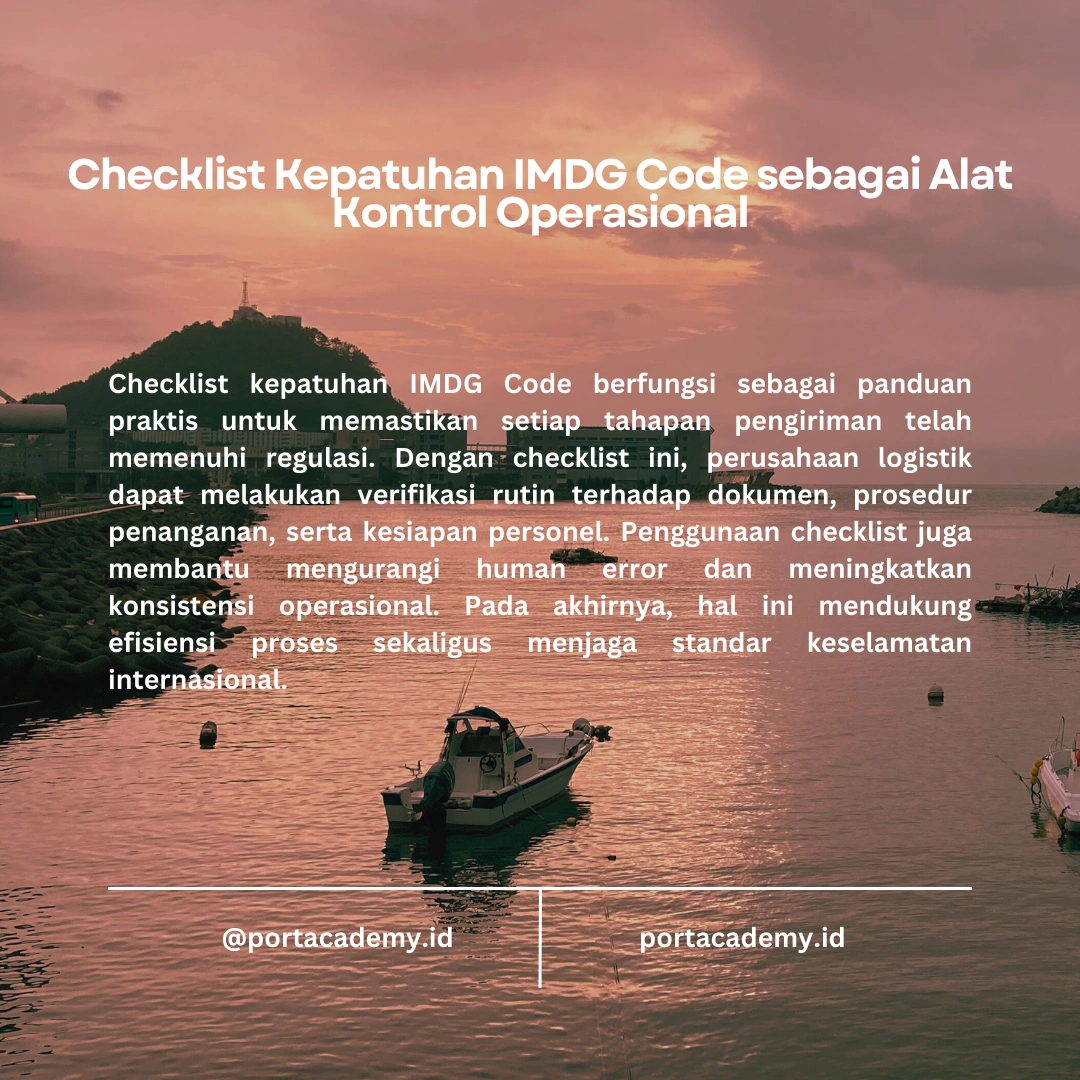 Checklist Kepatuhan IMDG Code bagi Perusahaan Logistik