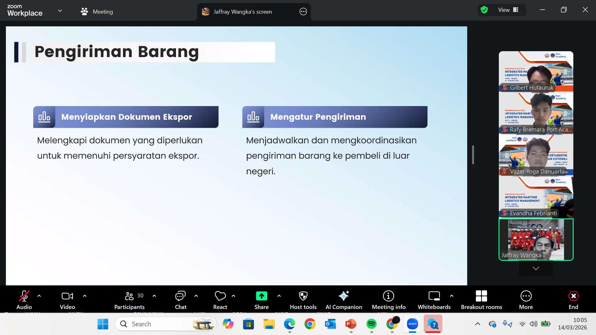 Diklat Warehouse Operator 14-15 Maret 2026