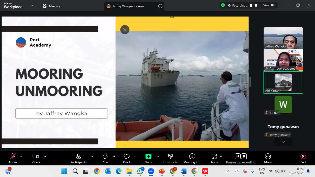 Pelatihan Mooring Unmooring 13-15 Januari 2026