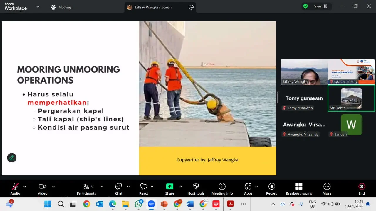Diklat Mooring Unmooring 13-15 Januari 2026