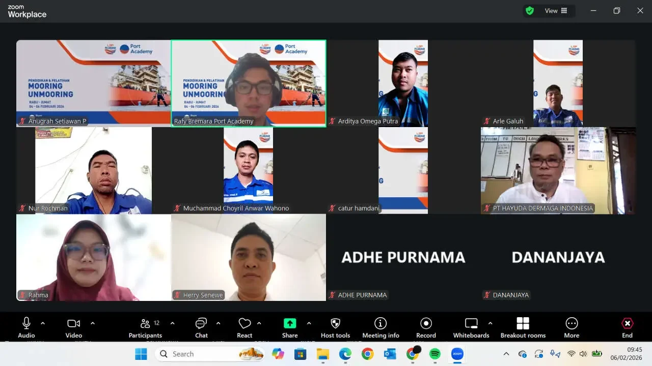 Pelatihan Mooring Unmooring 4-6 Februari 2026